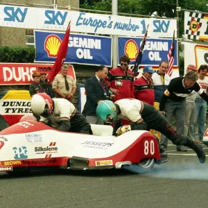 Mick Hamblin & Robert Smith (Shelbourne) 1988 Sidecar TT