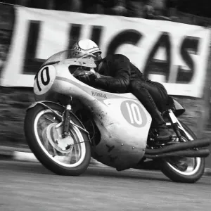 Mike Hailwood Honda Print: 1961 Lightweight TT Winner at Governors Bridge Mike Hailwood Honda Print: 1961 Lightweight TT Winner at Governors Bridge