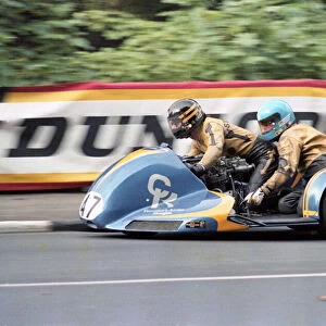 Mike Jones & Dave Saunders (Crystal Kawasaki) 1983 Sidecar TT