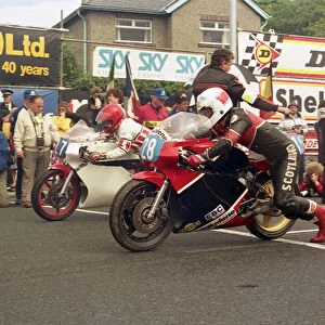 Neil Tuxworth (Armstrong) and Steve Hislop (Armstrong) 1987 Junior TT