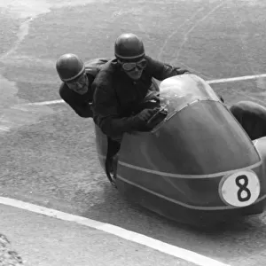 Owen Greenwood & E. Quilibrium (Norton) 1957 Sidecar TT