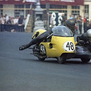 Pete Tyack and P Meehan (Triumph) 1970 500 Sidecar TT