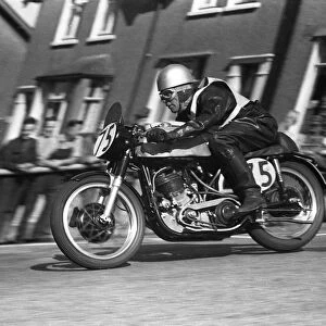 Peter Darvill (PJD Vincent) 1958 Junior Manx Grand Prix