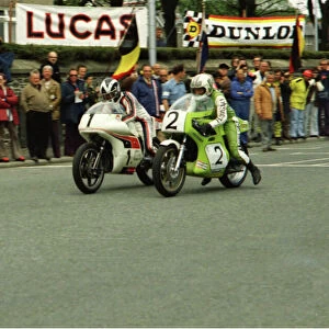 Peter Willliams (John Player Norton) & Mick Grant (Kawasaki) 1974 Formula 750 TT