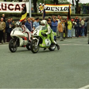 Peter Willliams (John Player Norton) & Mick Grant (Kawasaki) 1974 Formula 750 TT