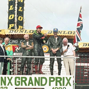 Podium men 1989 Senior Classic Manx Grand Prix
