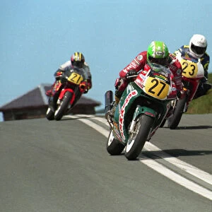 Richard Britton (Schimmel Honda) and Blair Degerholm and Bruce Anstey (Yamaha) 1998 Senior TT