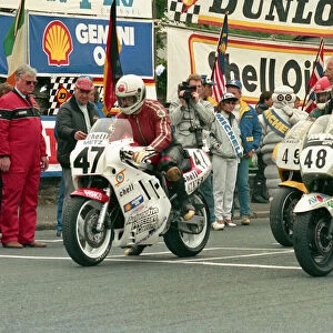 Richard Rose (Suzuki) and Rob Haynes (Kawasaki) 1988 Formula One TT