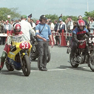 Roger Cope (P&M Kawasaki, 53) and Sam Duncan (BSA) 1993 Classic Lap