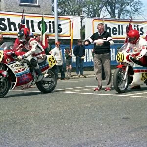 Roger Marchant (Suzuki) & Bill Rae (Yamaha) 1986 Senior TT