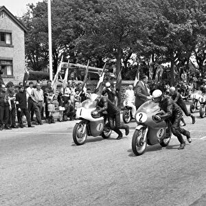 Ron Chandler (Matchless) and Malcolm Uphill (Norton) 1967 Senior TT