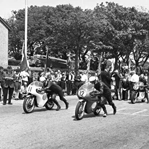 Bill Smith (AJS) and Malcolm Uphill (AJS) 1967 Junior TT