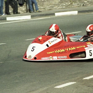 Steve Abbott & Shaun Smith (Ham-Yam) 1984 Sidecar TT