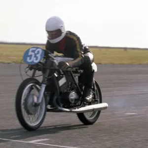 Jimmy Guthrie riding a Norton, (1930s?). Artist: Unknown