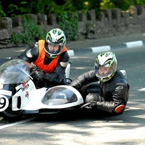 Steve Dehoux & Viviane Groetembril (Windle Triumph) 2012 Pre TT Classic