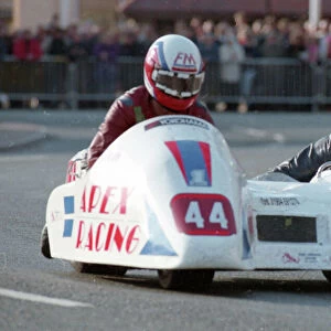 Steve Langham & Ian Ward (Yamaha) at Ramsey, 1996 Sidecar TT