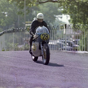 Stuart Graham (Suzuki) on Ballaugh Bridge 1970 Senior TT