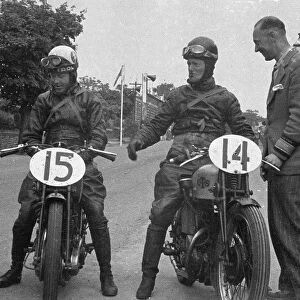 Sven Sorensen (Excelsior) & Paddy Johnston (CTS) 1947 Lightweight TT
