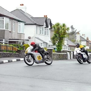 Bill Swallow (Matchless) and Alan Oversby (Triumph) 2013 Pre TT Classic