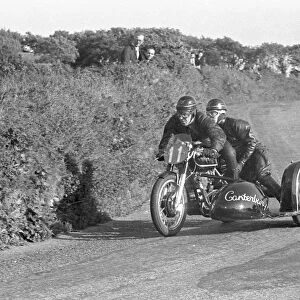 Ted Davis & E G Allen (Matchless) 1954 Sidecar TT