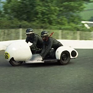 Terry Rudd & J H West (RWS Triumph) 1969 750 Sidecar TT