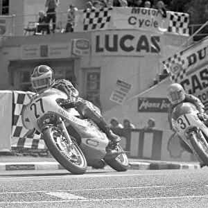 Tom Herron (Yamaha) and Alex George (Yamaha) 1973 Junior TT