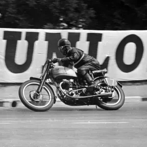 Tommy McEwan (Triumph) 1950 Junior TT