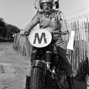 Travelling marshal Alan Kipper Killip (Triumph) 1973 TT