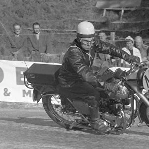 Travelling Marshal Jimmie Linskey (Triumph) 1956 TT