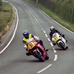 Trevor Powell (Yamaha) and Karl Moss (Suzuki) 1998 Senior Manx Grand Prix
