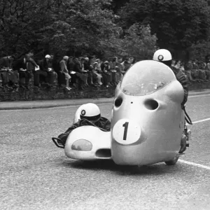 Willi Noll & Fritz Cron (BMW) 1955 Sidecar TT