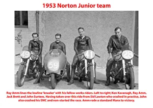 John Surtees Collection: 1953 Junior Norton team