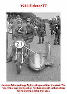 Images Dated 2nd October 2019: 1954 Sidecar TT