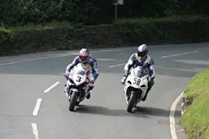 Adrian Archibald (TAS Suzuki) and Per Iver Breland (Suzuki) 2003 Formula One TT