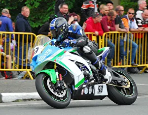 Images Dated 2nd June 2018: Adrian Harrison (Kawasaki) 2018 Superbike TT