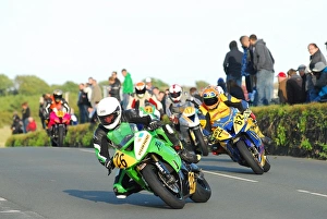 Adrian Kershaw Gallery: Adrian Kershaw (Kawasaki) and Paul Smyth (Yamaha) 2015 Southern 100