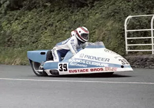 Images Dated 21st August 2020: Adrian Shea & Tony Dwyer (Pioneer Yamaha) 1983 Sidecar TT