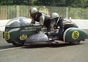 Images Dated 11th July 2021: Adrian Swindells & D Bayer (Curley Atlas) 1971 750 Sidecar TT