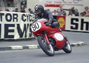 Images Dated 1st April 2020: Alan Benfield (Aermacchi) 1968 Junior Manx Grand Prix