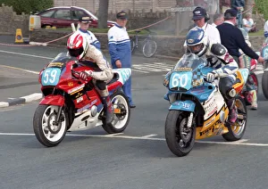 Images Dated 31st January 2021: Alan Bennie & Adam Nowell (Honda) 1996 Junior Manx Grand Prix