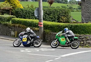 Images Dated 26th May 2018: Alan Bud Jackson (Norton) and Dave Matravers (Paton) 2018 Pre TT Classic