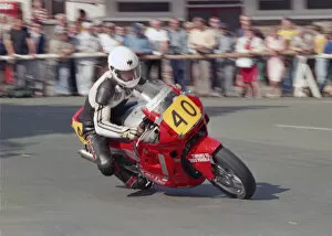 Images Dated 10th June 2021: Alan Burman (Honda) 1987 Senior Manx Grand Prix