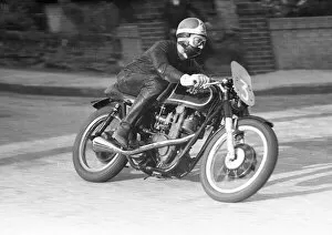 Images Dated 8th July 2021: Alan Burt (AJS) 1958 Junior TT
