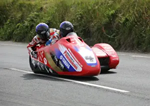 Alan Founds Prints: Alan Founds & Jake Lowther (LCR Yamaha) 2018 Sidecar TT