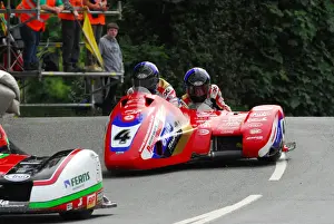Alan Founds Prints: Alan Founds & Jake Lowther (Yamaha) 2018 Sidecar TT