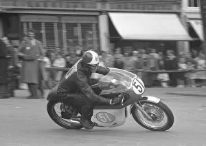 Images Dated 2nd April 2022: Alan Hunter (AJS) 1963 Junior Manx Grand Prix