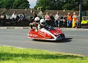 Images Dated 12th July 2017: Alan Langton & Stuart Graham (DSC Ireson Honda) 2004 Sidecar TT
