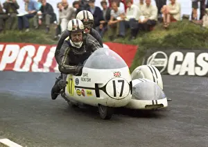 Alex Macfadzean Prints: Alan Sansum & Alex MacFadzean (Triumph) 1970 750 Sidecar TT