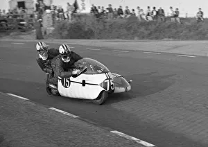 Alan Sansum & R A King (Triumph) 1966 Sidecar TT