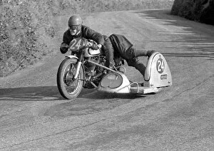 Images Dated 28th September 2013: Alec Skein & Don Overall (Norton) 1954 Sidecar TT
